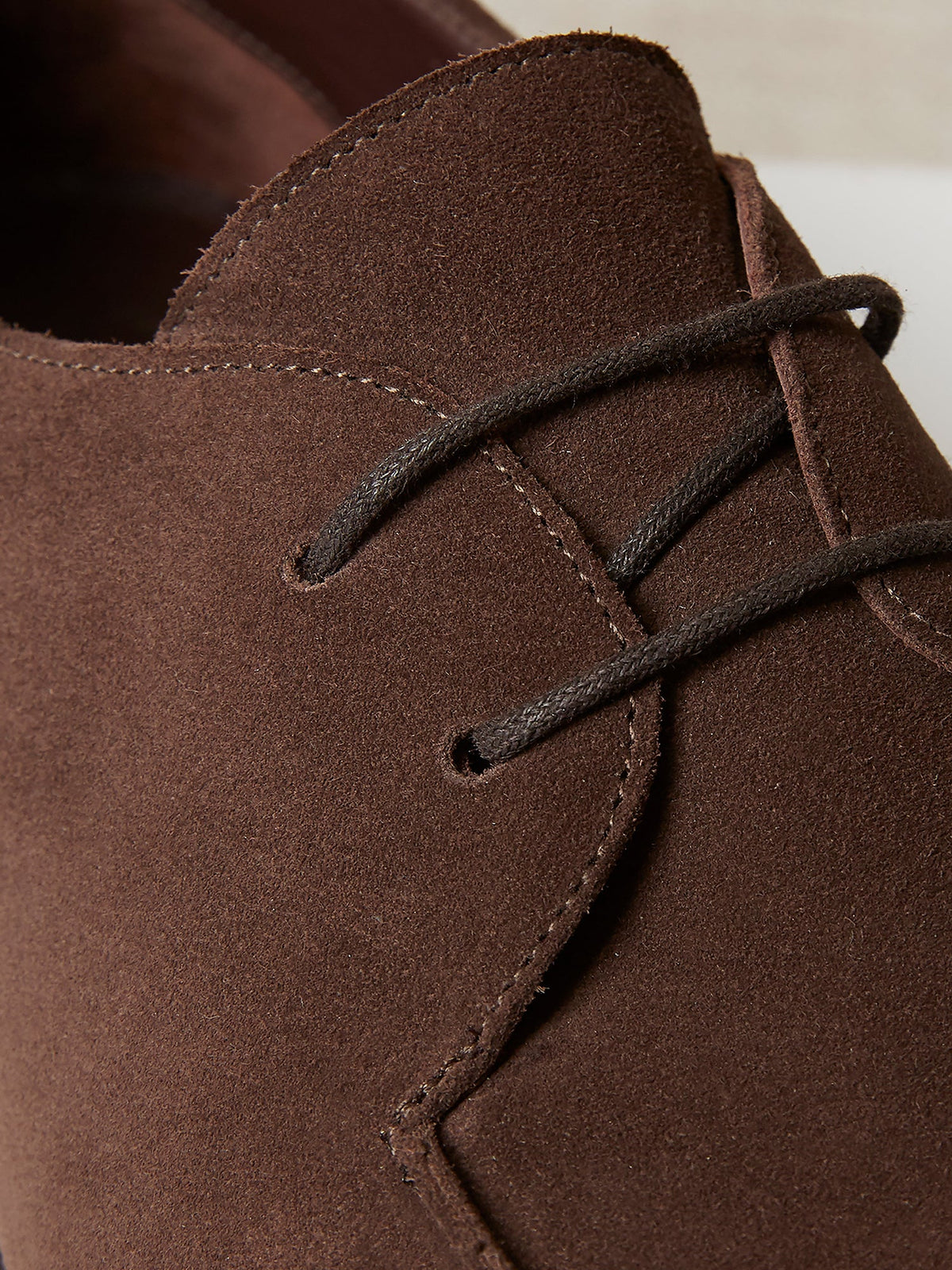 The Pablo in Chocolate Brown Suede with Rubber Sole, view 4