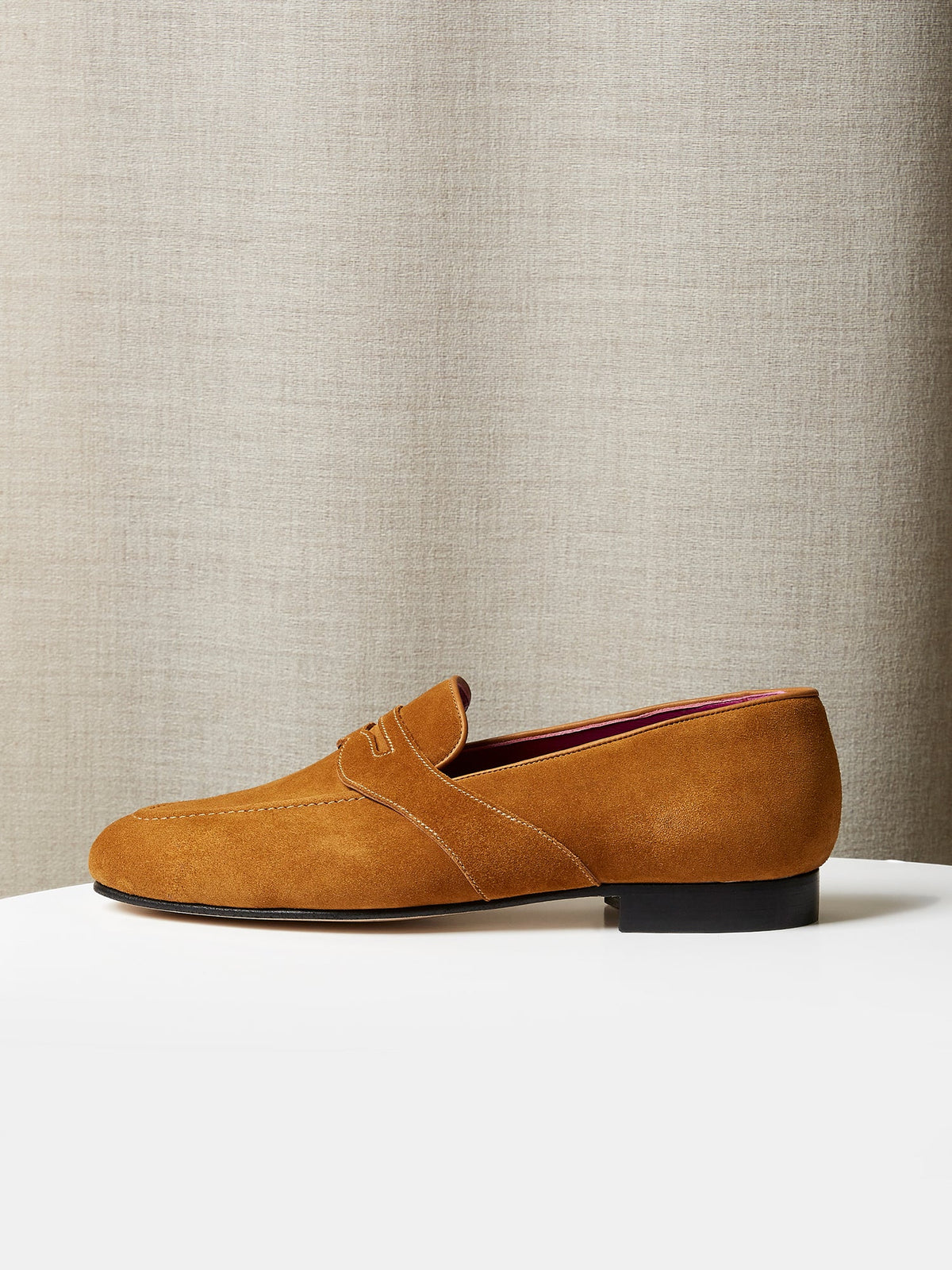 The Grand Caledonian Loafer in Honey Suede, view 2
