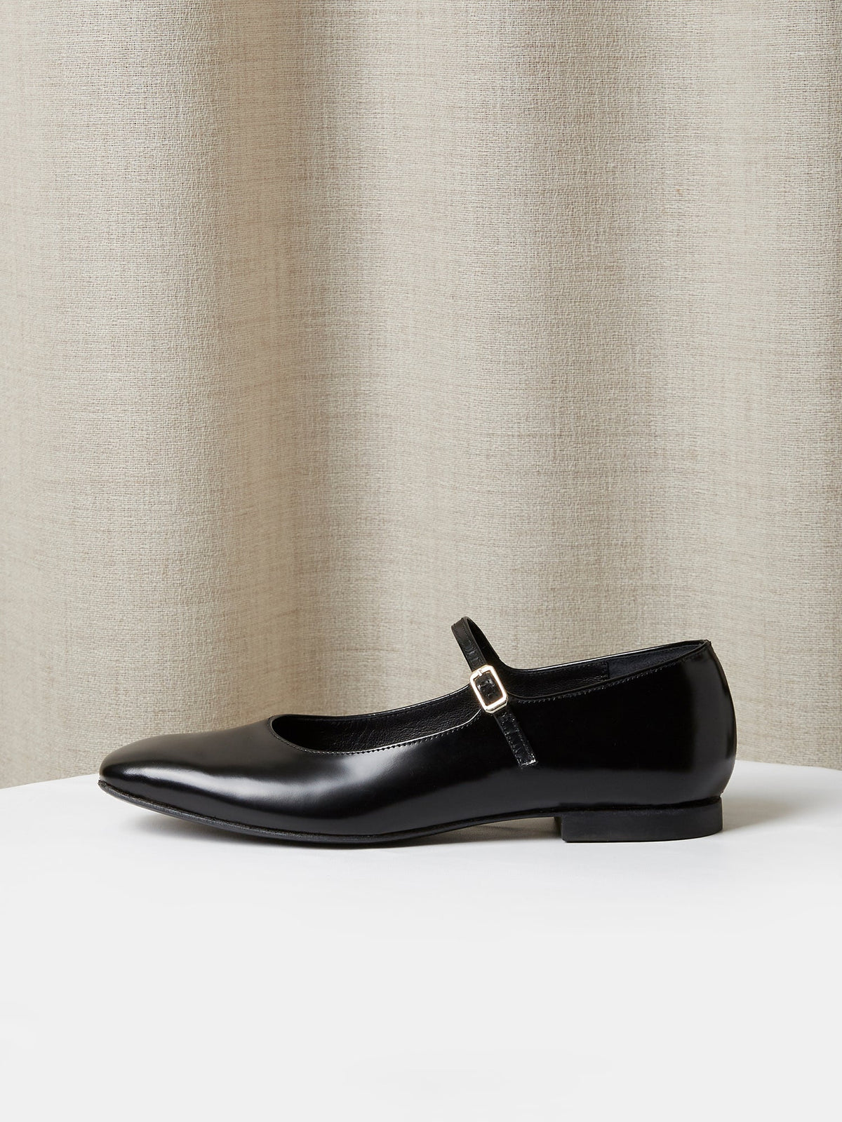 The Mary Jane in Black Calf Leather, view 2