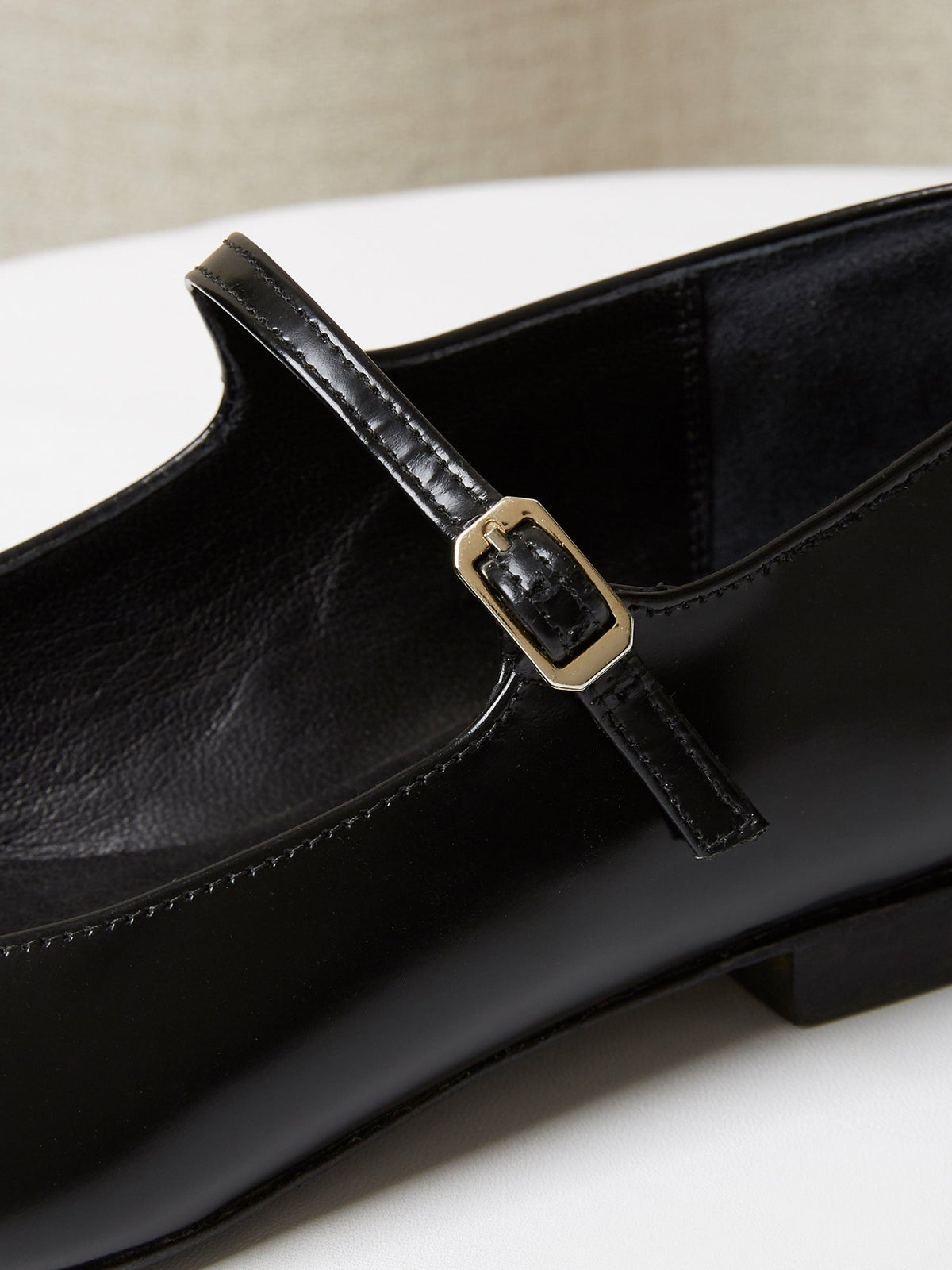 The Mary Jane in Black Calf Leather, view 4