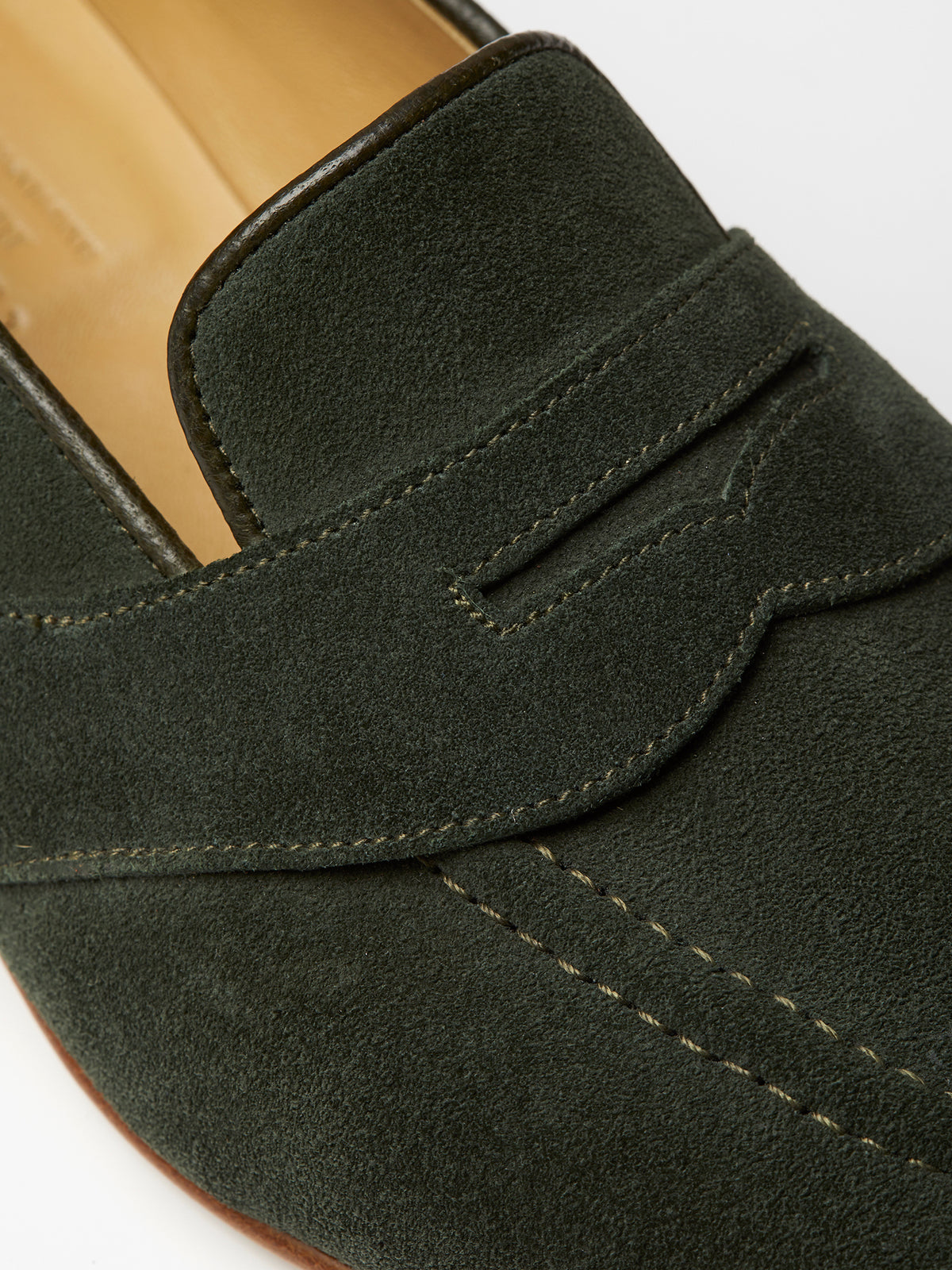 The Caledonian Loafer in Forest Green Suede, view 4
