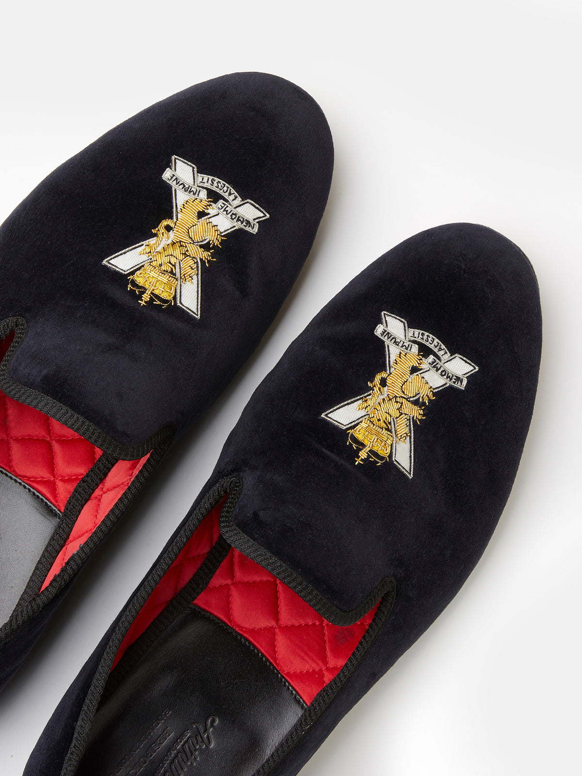 Albert Slipper in Midnight Navy Velvet, view 3