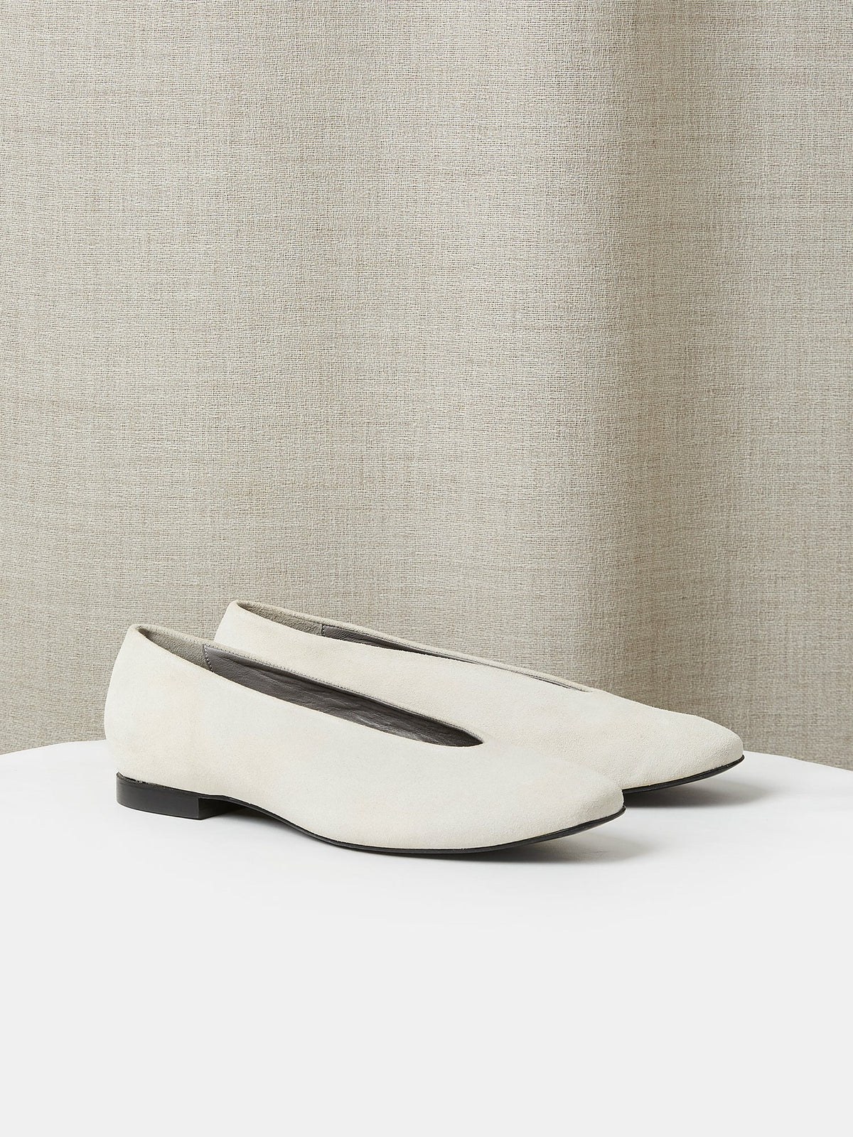 The Amarantos Loafer in White Suede, view 1