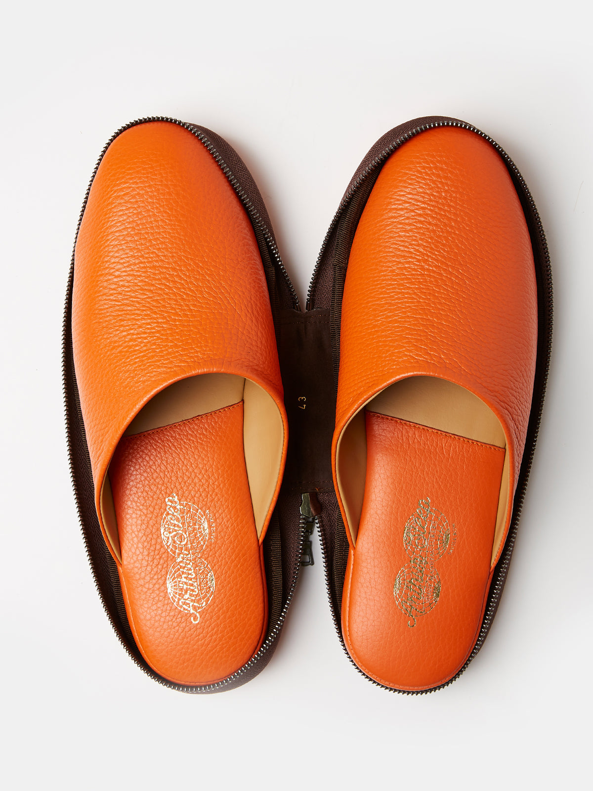 Globetrotter Glide Mule in Orange deer leather, view 7