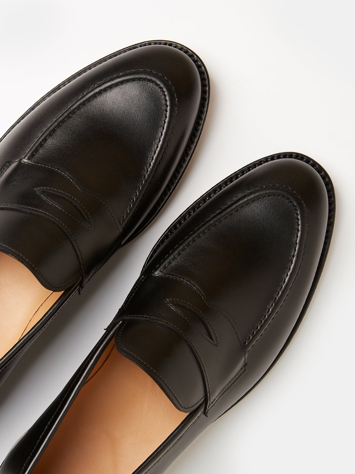 Goodyear Penny Loafer in Black leather, view 3