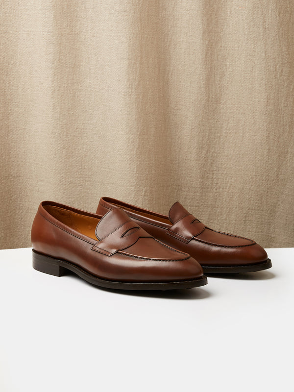 Goodyear Welted Brown Leather Penny Loafer