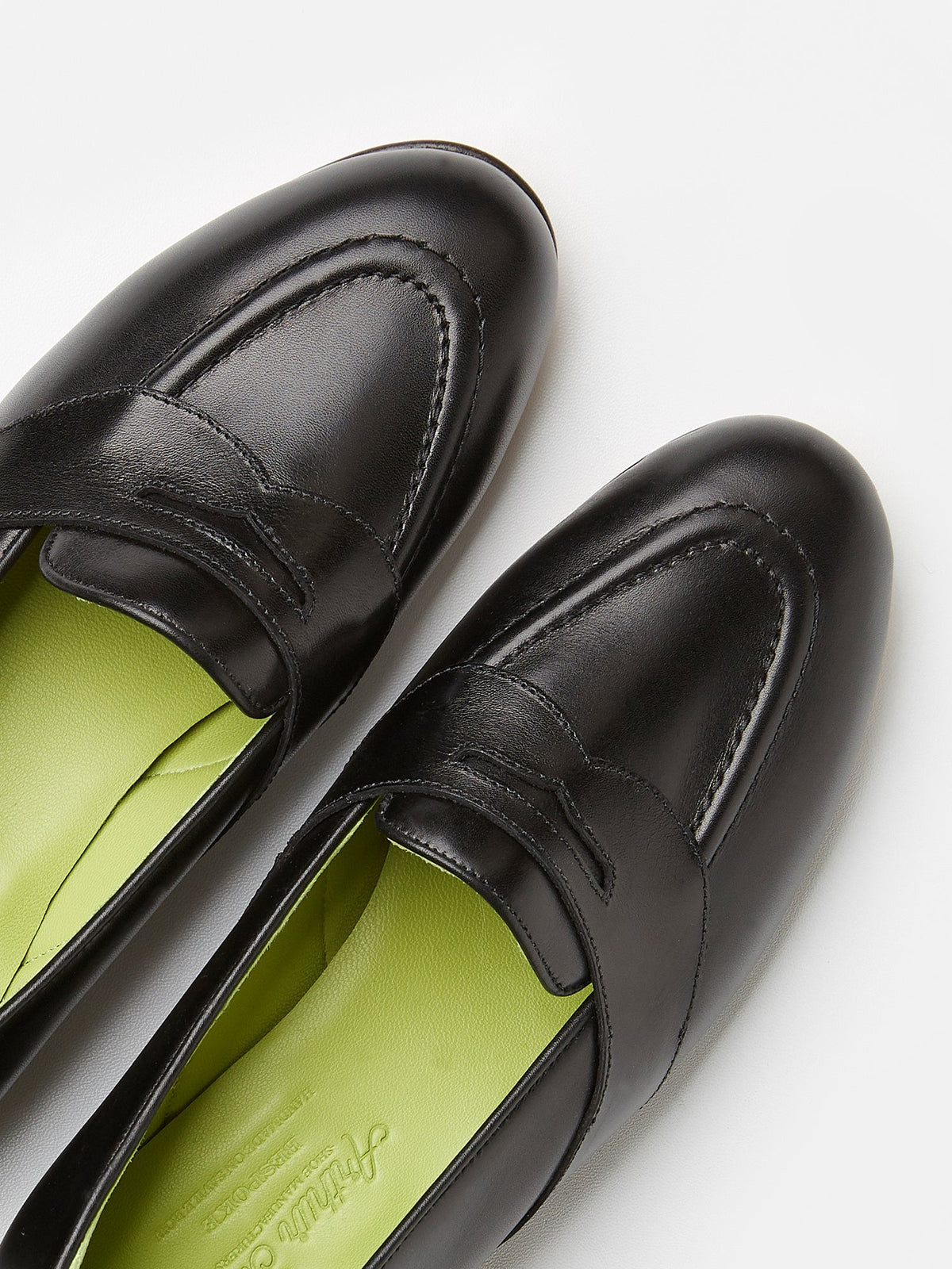 The Caledonian Loafer in Black Calf Leather, view 3