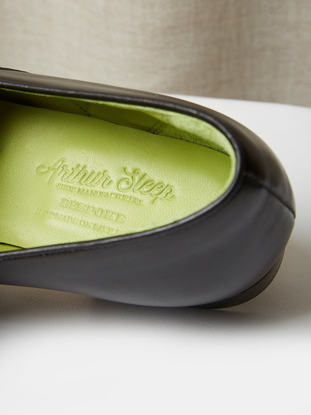 The Caledonian Loafer in Black Calf Leather, view 4