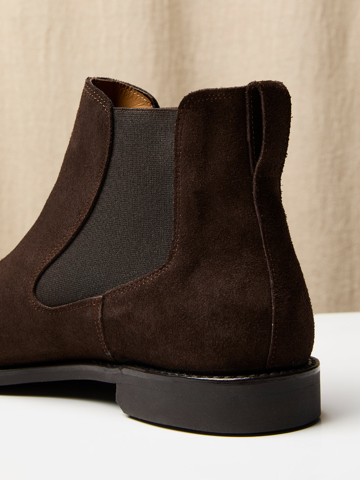 Chelsea Boot in Dark brown suede, view 3