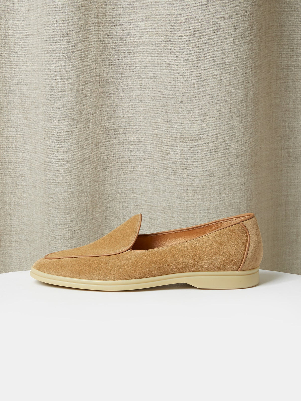 Belgian Loafer in Sand Suede, view 2