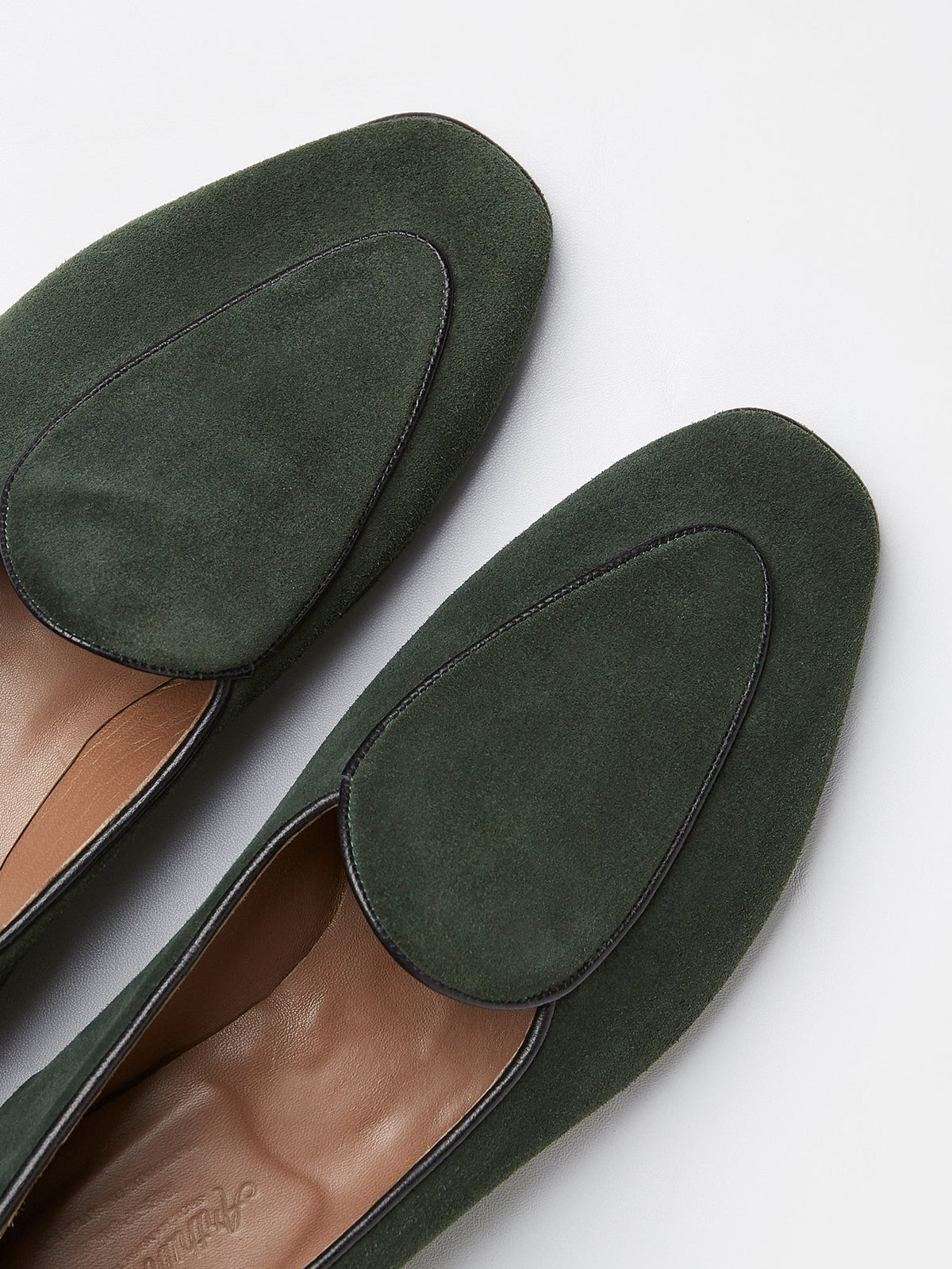 Belgian Loafer in Racing Green Suede, view 3
