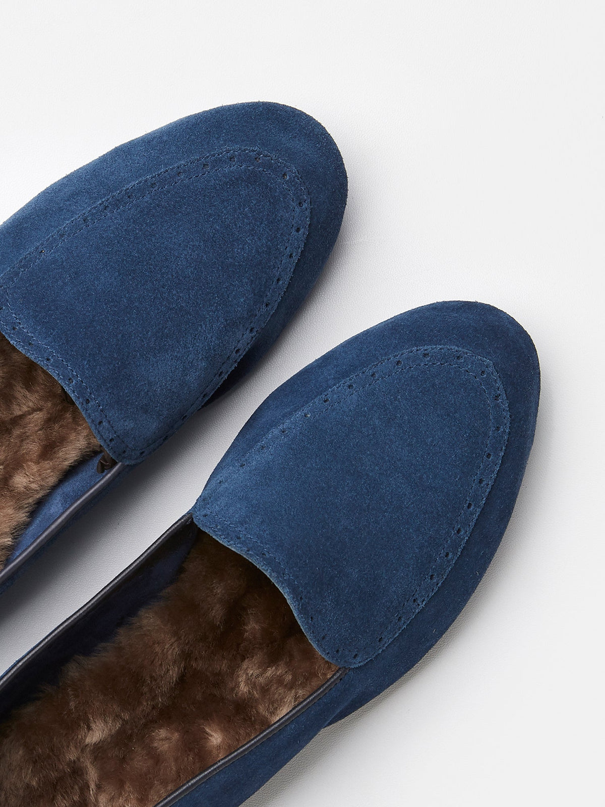 The Letterbox Loafer in Nerano Blue Suede, view 3