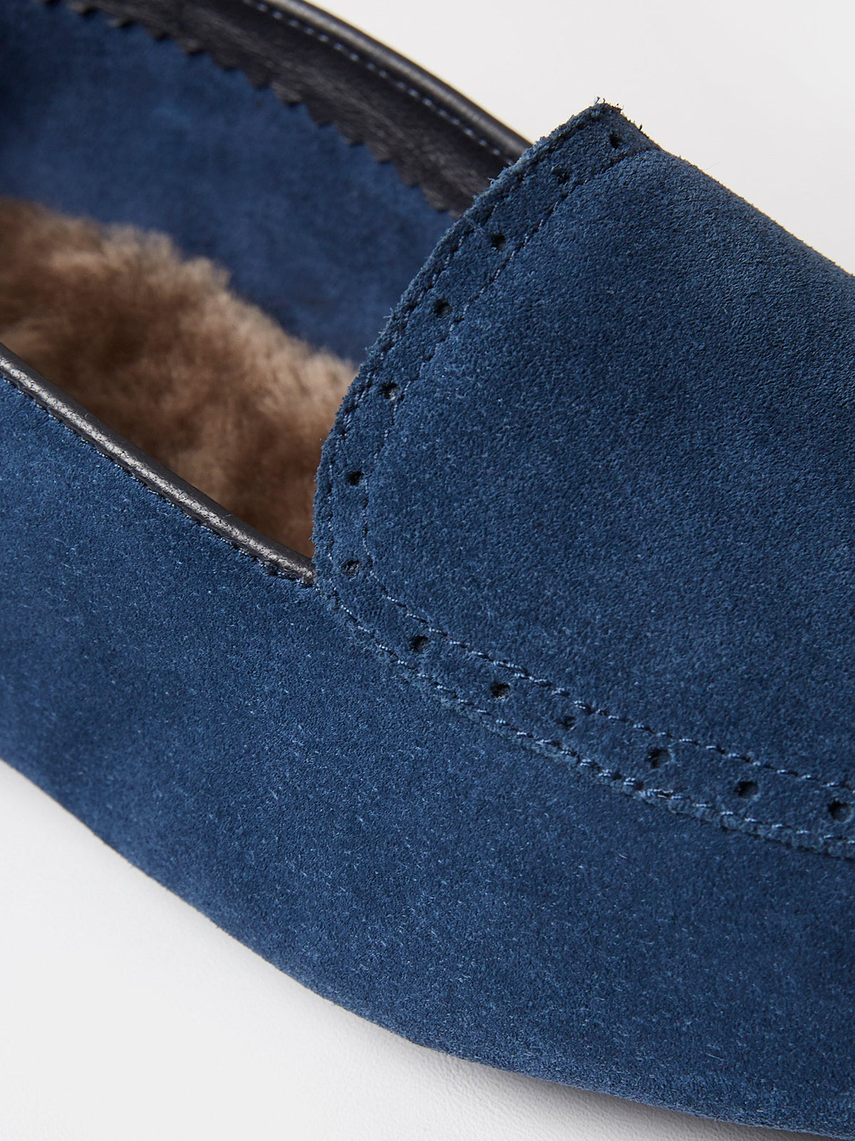 The Letterbox Loafer in Nerano Blue Suede, view 4