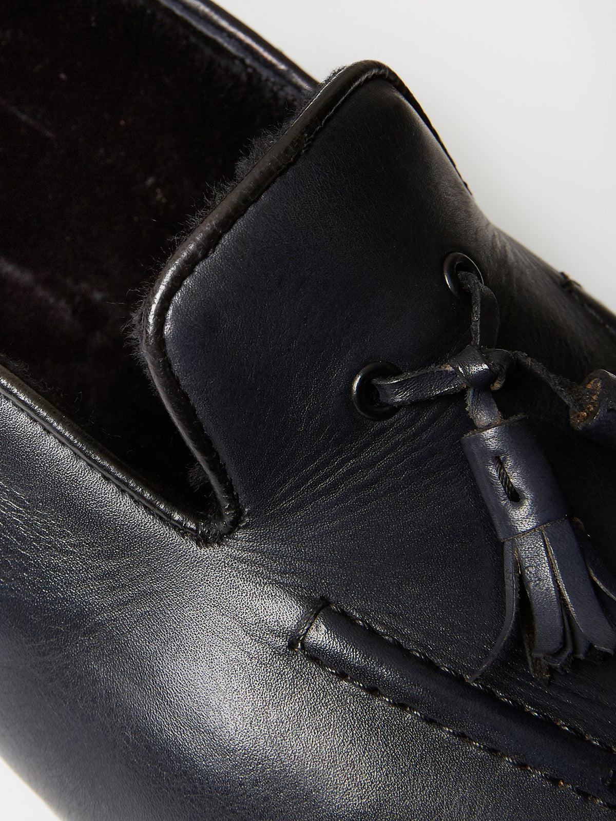 Tassel Loafer in Grey Hand-Painted Patina Leather, view 4