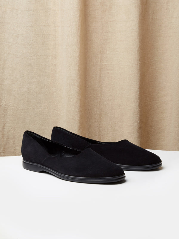 The Castro Loafer in Black Suede