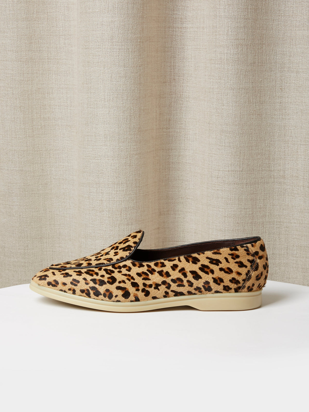Belgian Loafer in Leopard Print Pony Hair, view 2