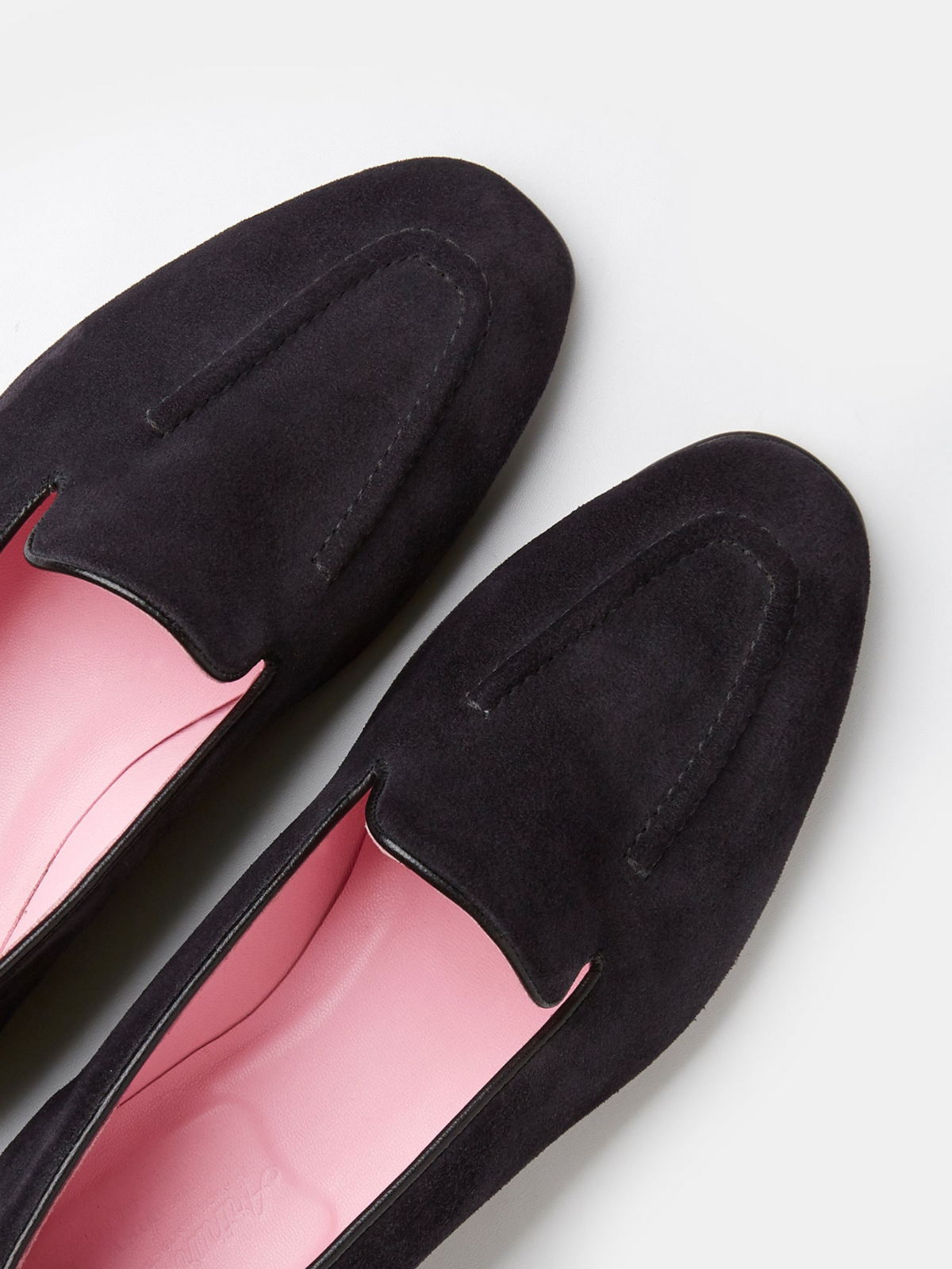 The Pintuck Loafer in Suede, view 3