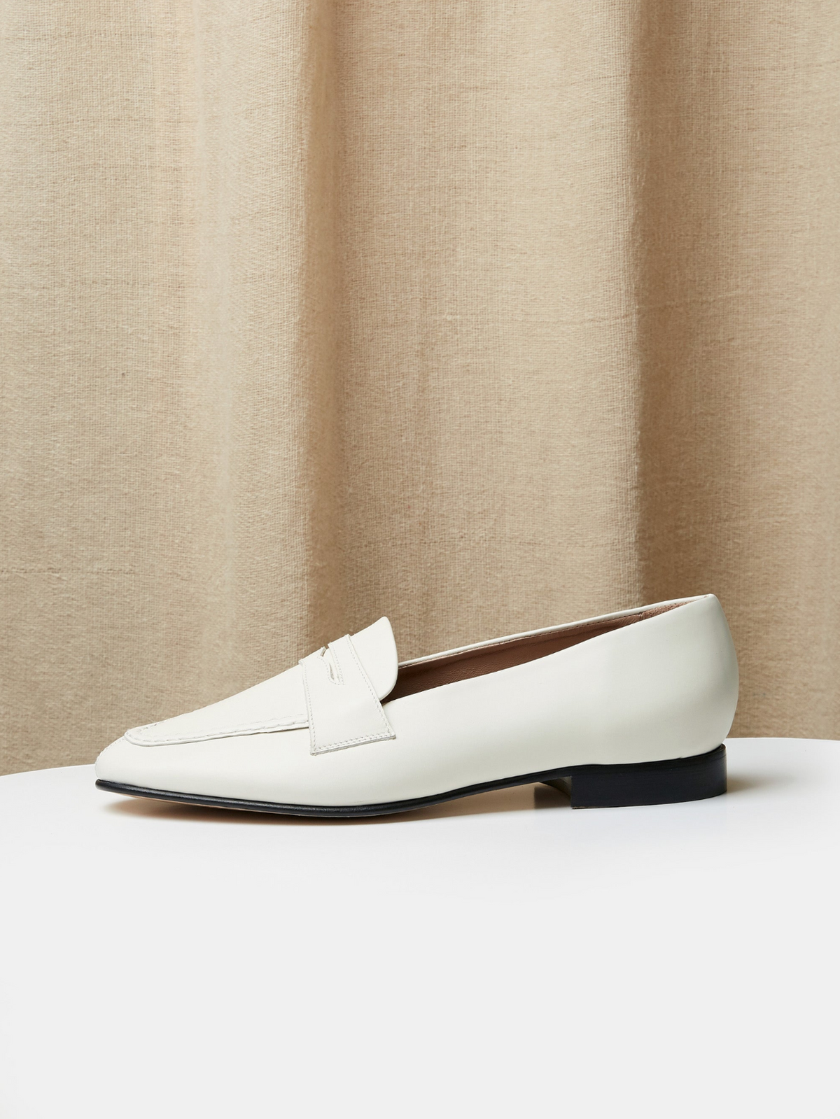 Split-Toe Penny Loafer in Leather, view 3