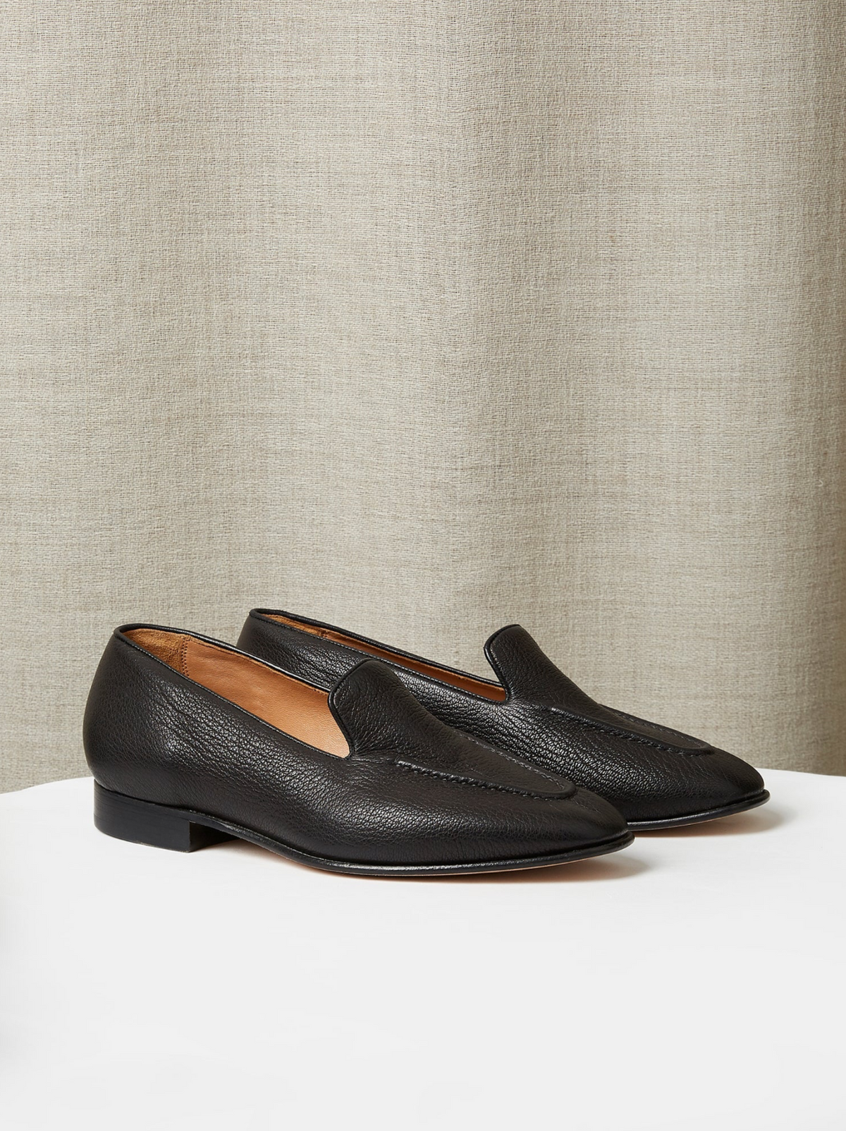 The Pintuck Loafer in Leather, view 8