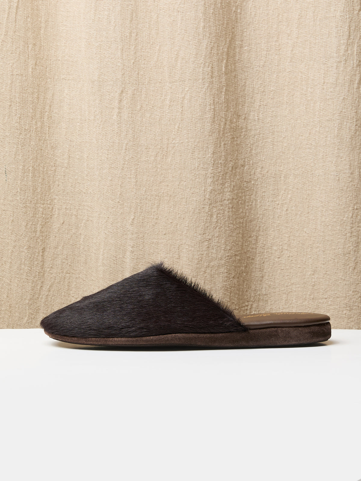 Globetrotter Glide Mule in Brown pony hair, view 2
