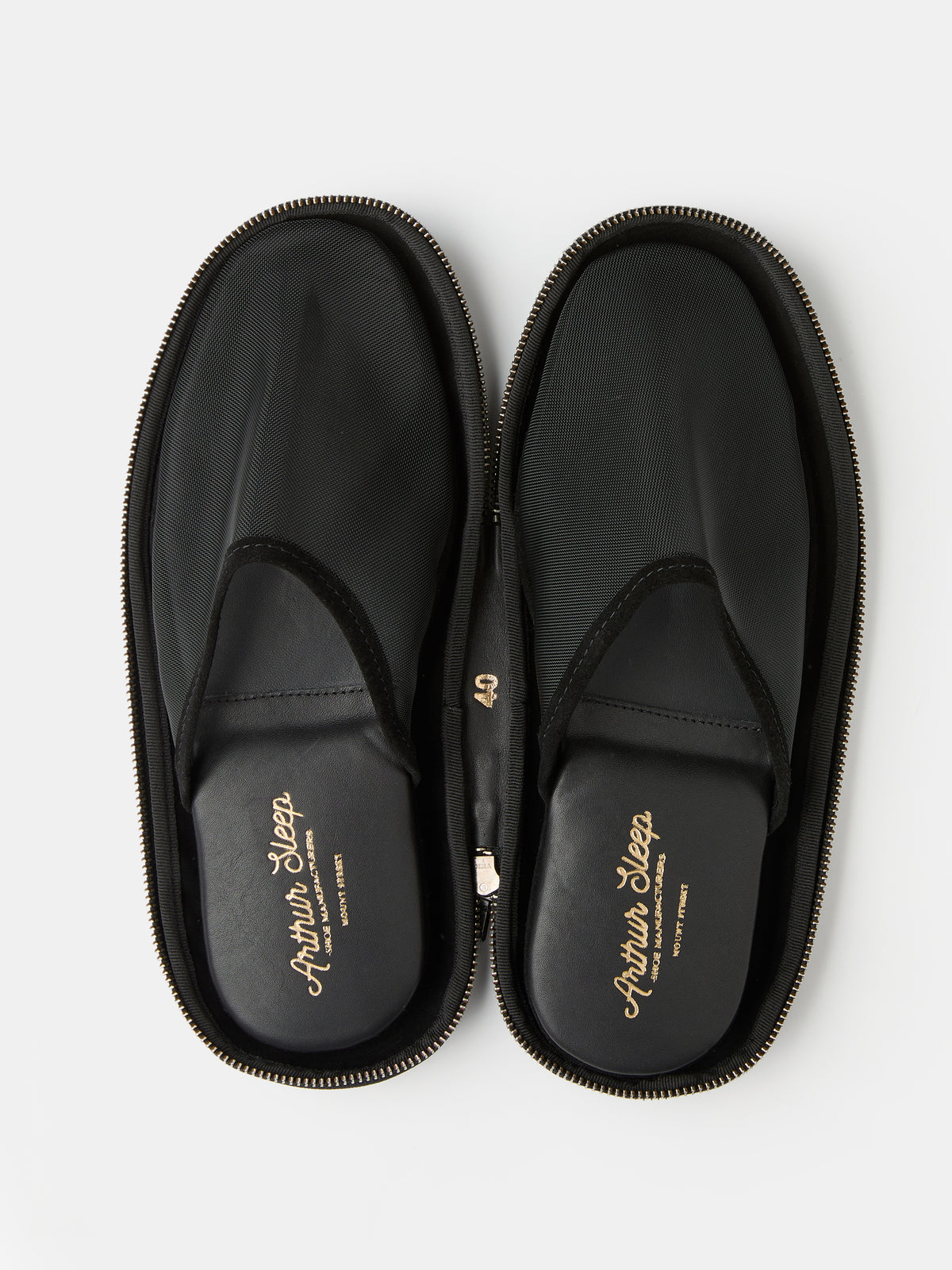 Globetrotter Glide Mule in Sheer black mesh and suede trim, view 6