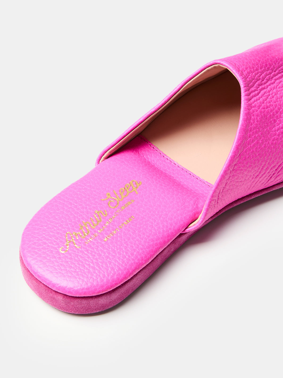 Globetrotter Glide Mule in Vivid pink deer leather, view 4
