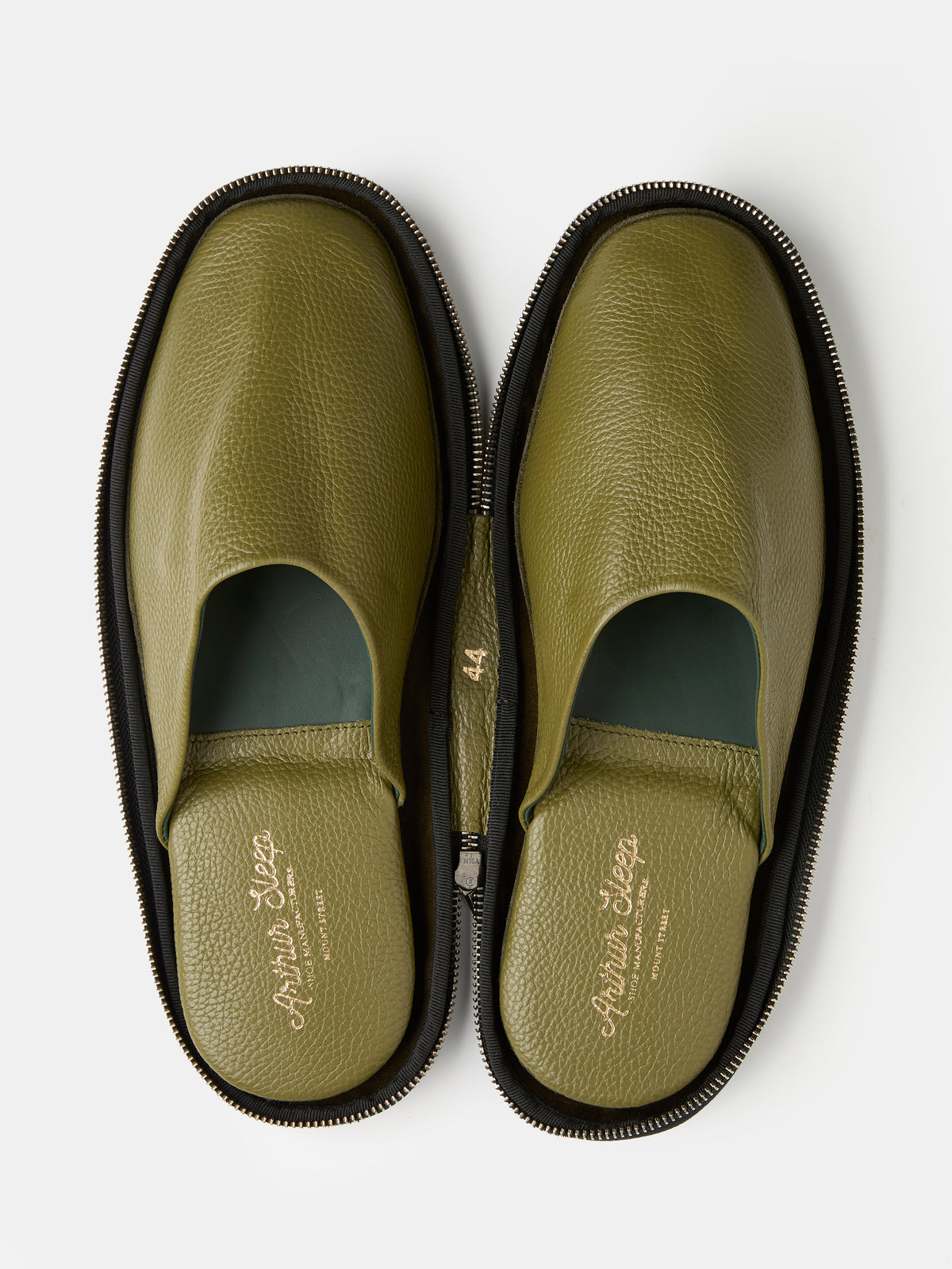 Globetrotter Glide Mule in Moss green deer leather, view 6