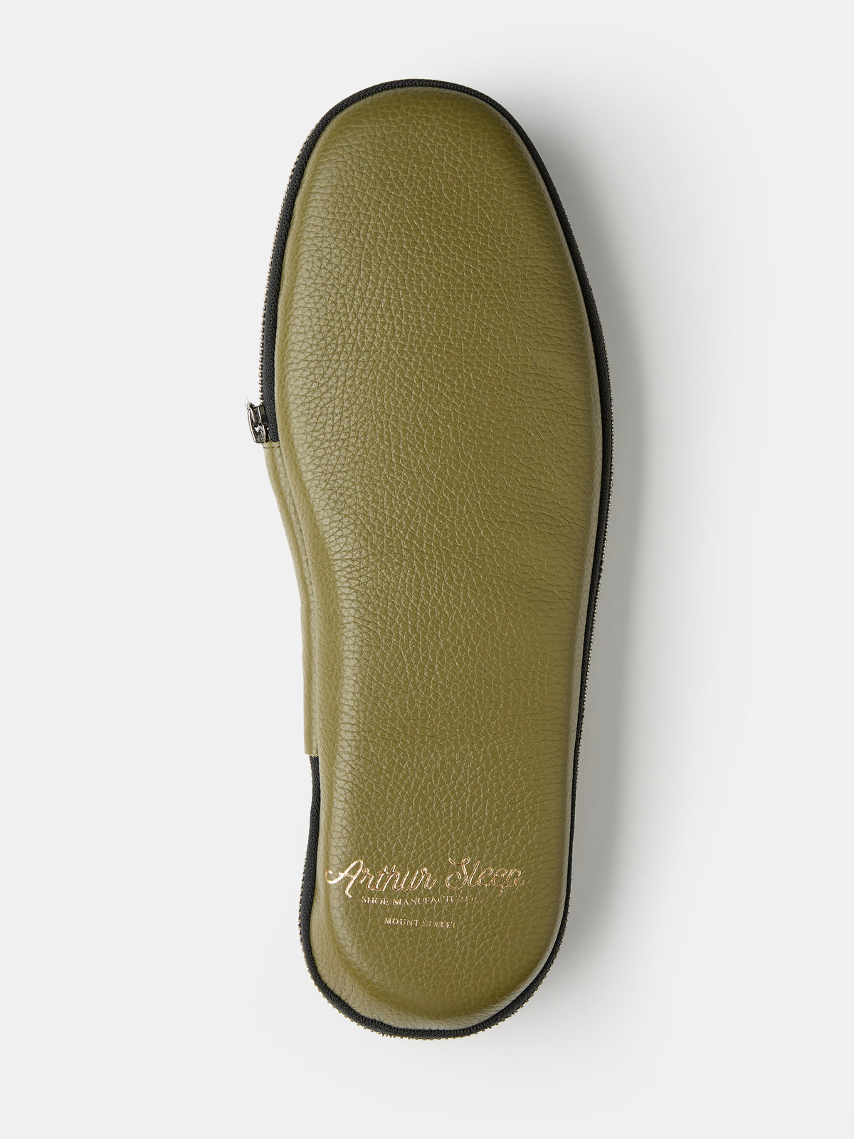 Globetrotter Glide Mule in Moss green deer leather, view 7