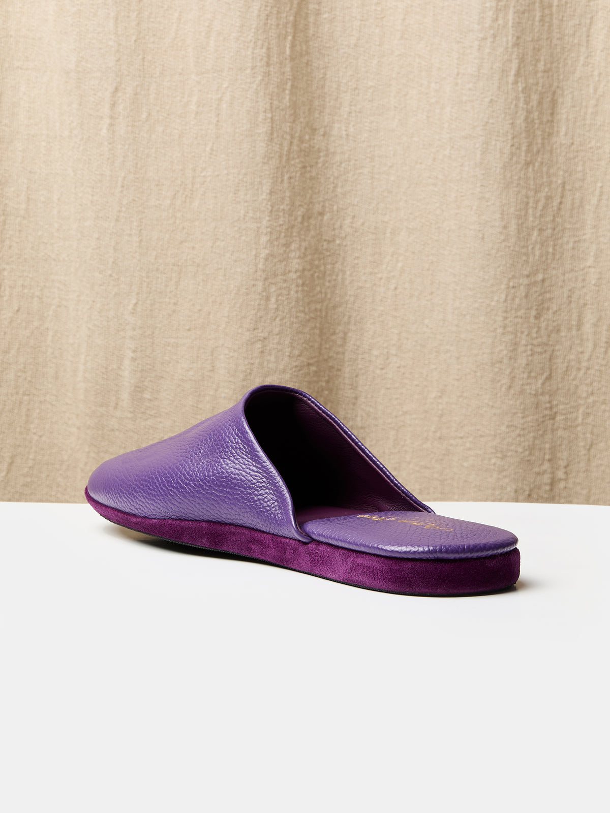 Globetrotter Glide Mule in Imperial violet deer leather, view 4