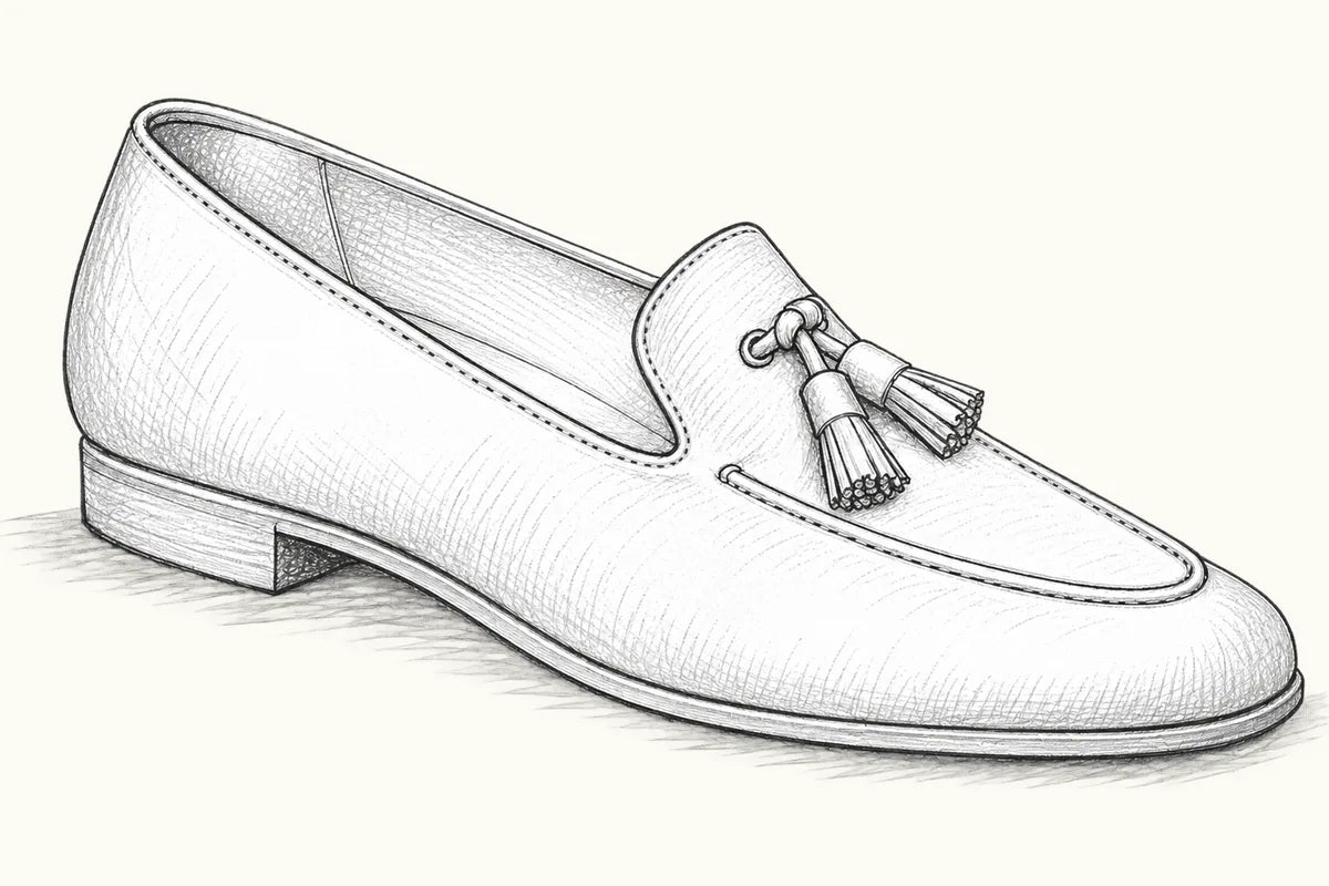 The Tassel Loafer, pencil drawing