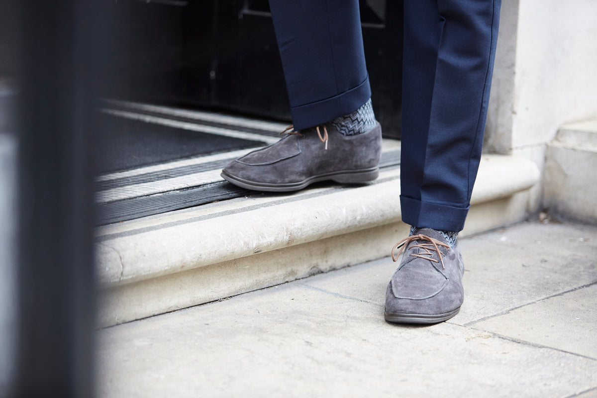 The Pablo in Elephant Grey Suede, view 6