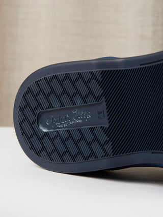 Nerano Blue Suede Laced Pablos with Navy Rubber Soles