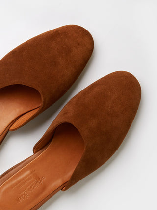 Tobacco Suede Luigi Mule