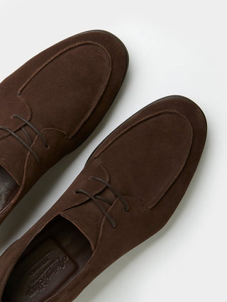 Brown Suede Laced Pablos with Brown Rubber Soles