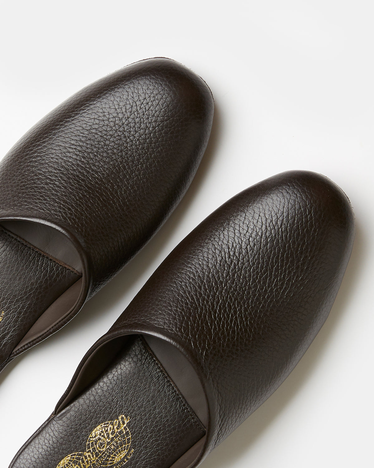 Globetrotter Glide Mule in Espresso depths brown deer leather, view 2