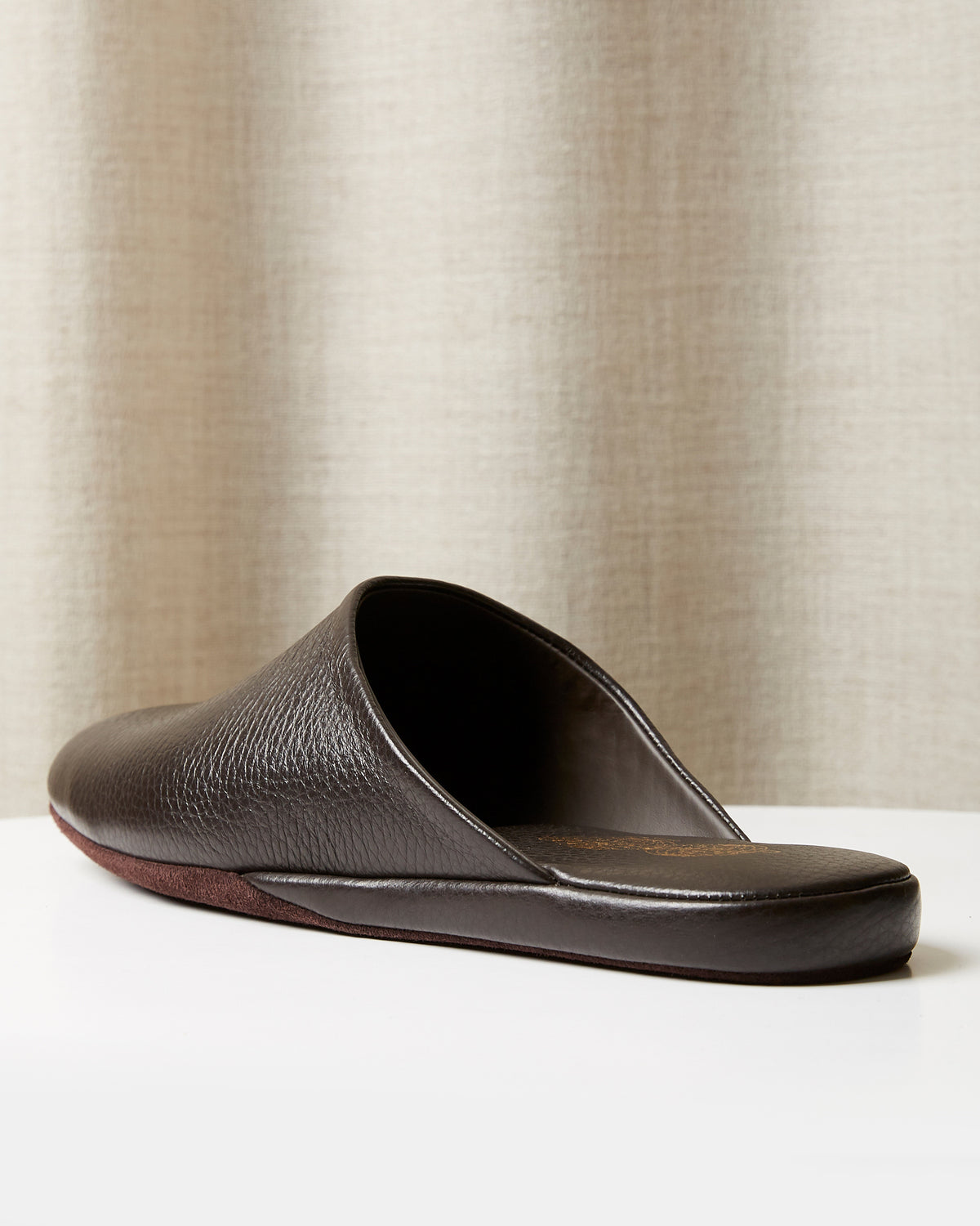 Globetrotter Glide Mule in Espresso depths brown deer leather, view 8