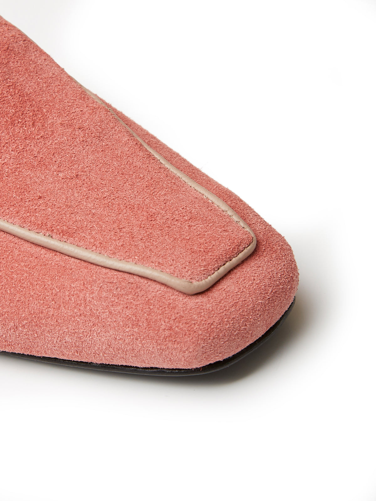 Belgian Mule in Coral Pink Suede, view 6
