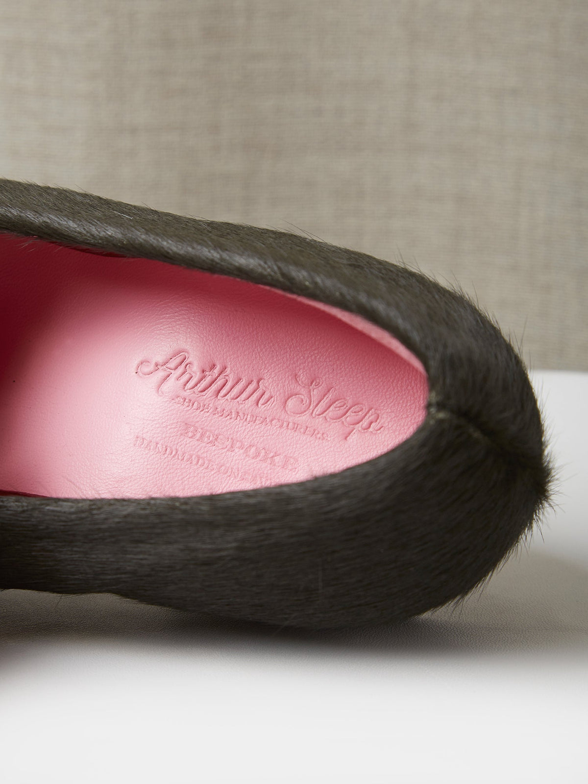 The Amarantos Loafer in Green Pony Hair, view 4