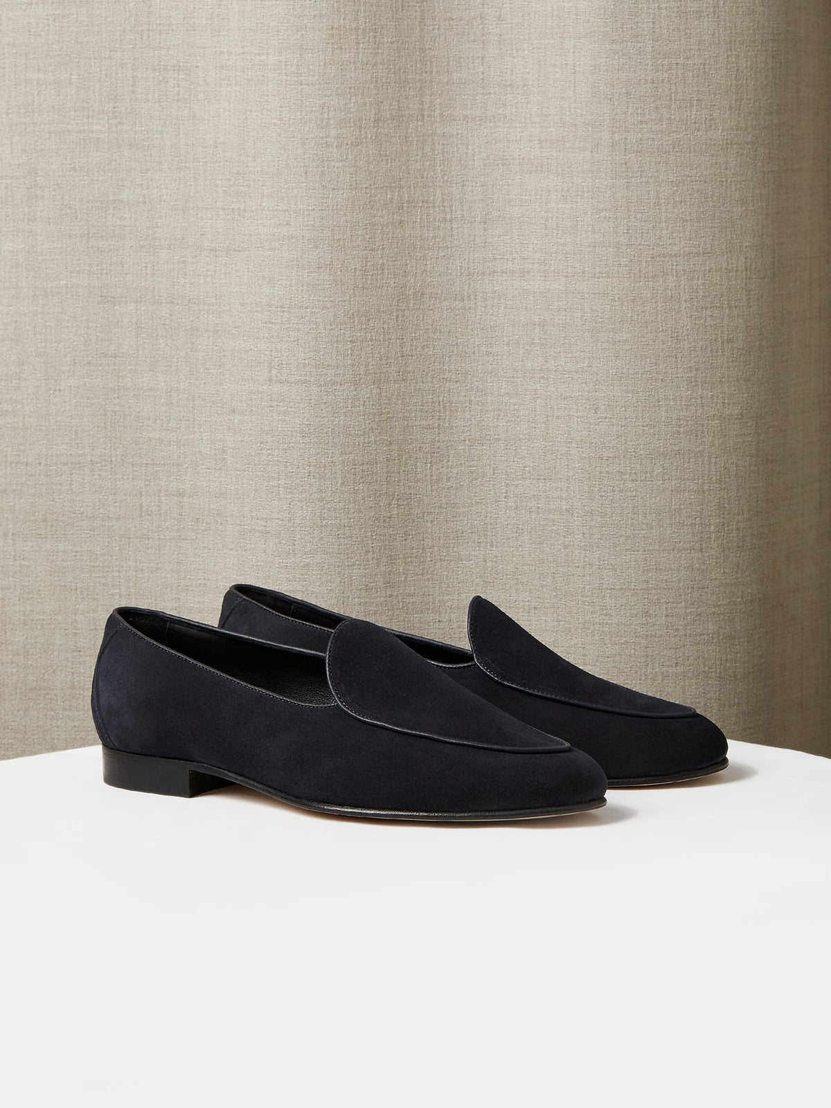 Belgian Loafer in Midnight Suede, view 1