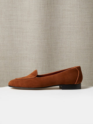 Belgian Loafer in Tobacco Suede