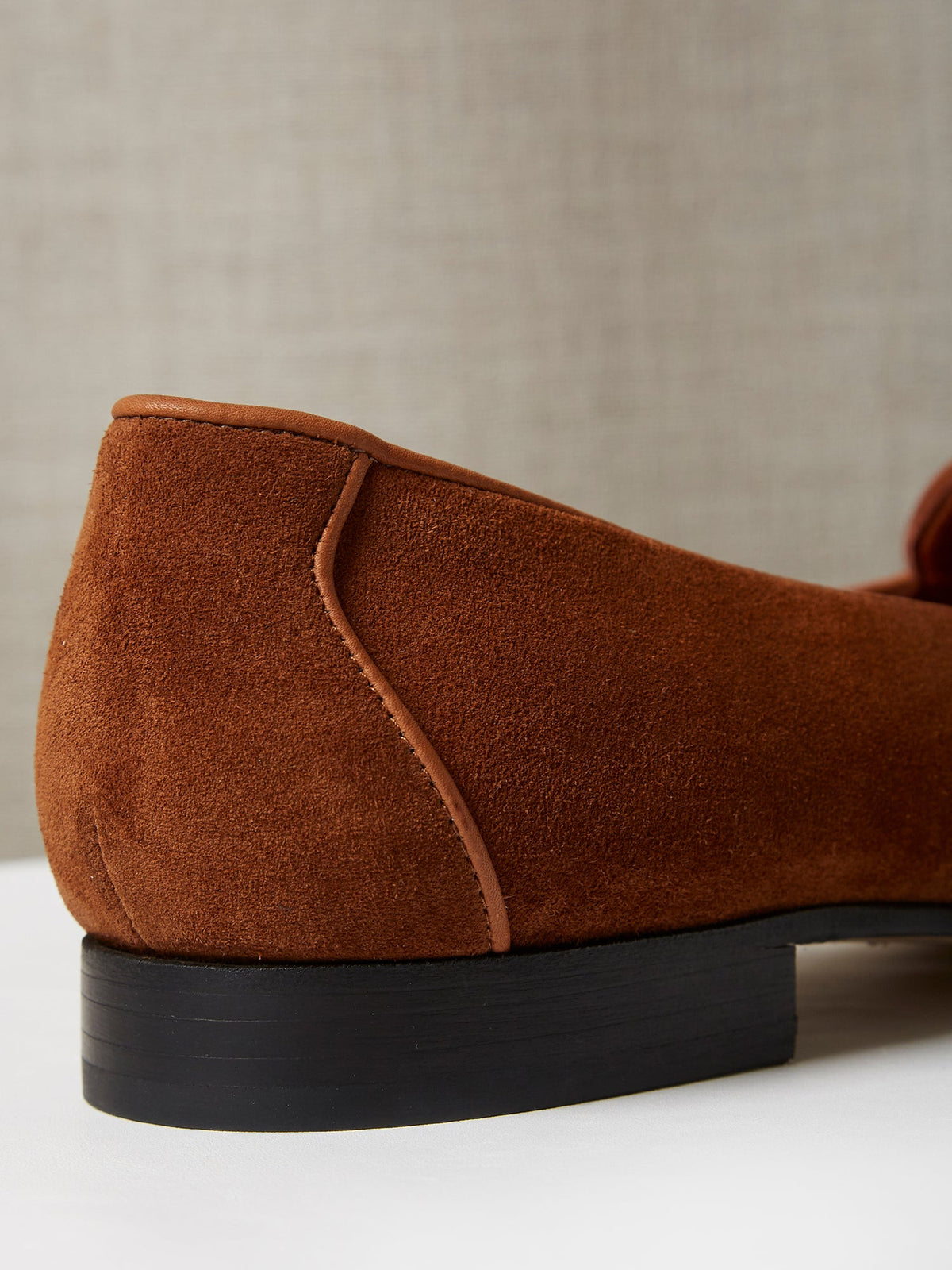 Belgian Loafer in Tobacco Suede, view 4