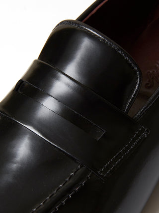 Penny Loafer in Black High Shine Calf