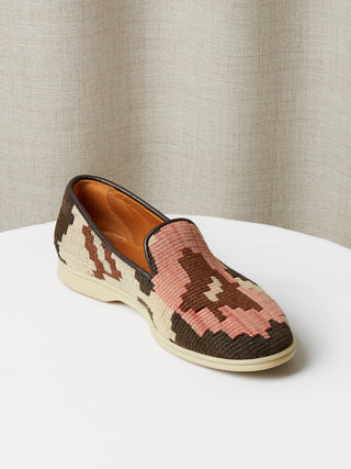 Antique Kilim Loafers with Cream Rubber Soles