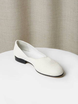 The Castro Loafer in White Pony Hair