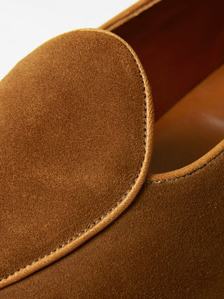 Tobacco Suede Belgian Loafers