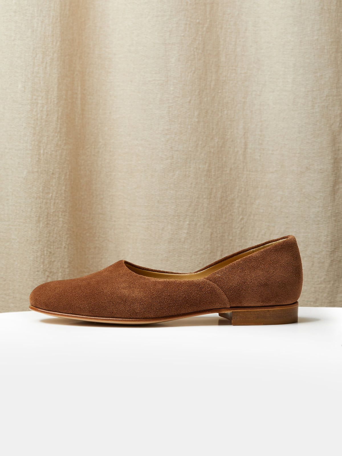 The Castro Loafer in Hazelnut Suede, view 2