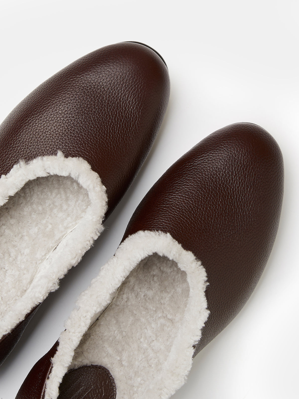 The Castro Loafer in Brown Leather with Shearling, view 3