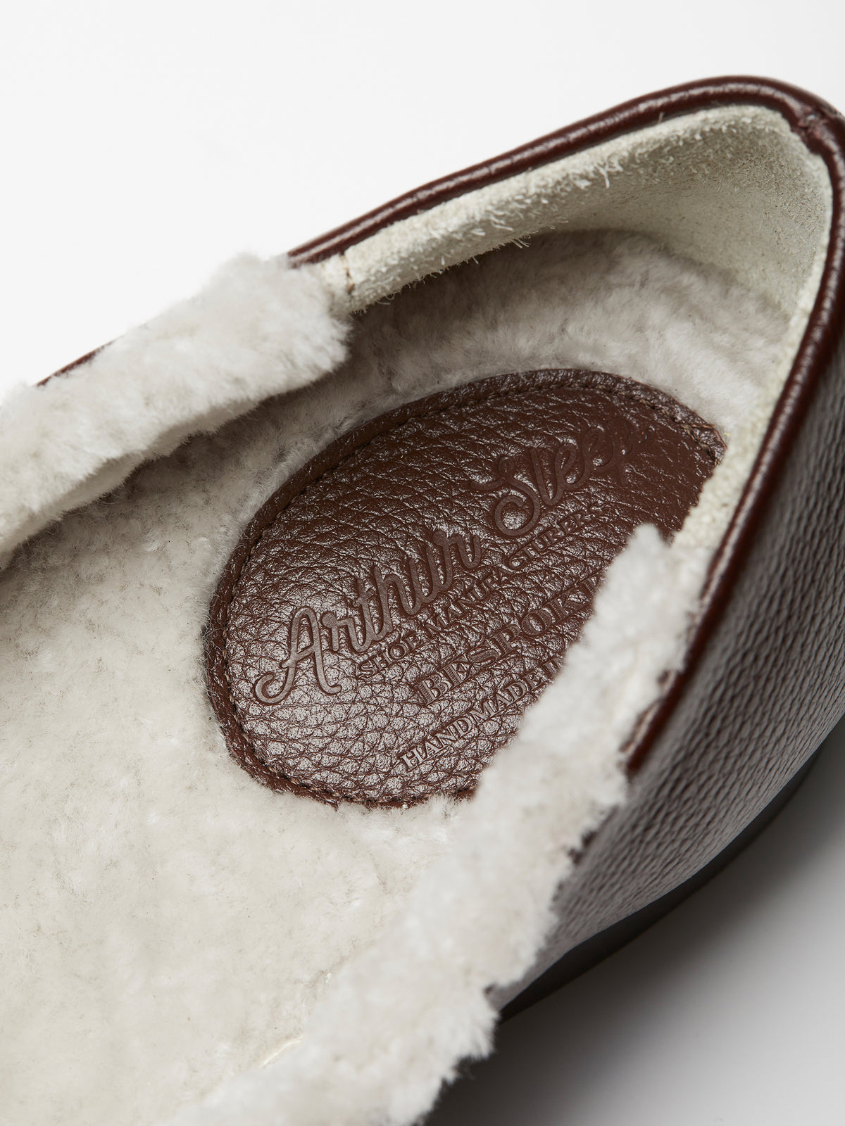 The Castro Loafer in Brown Leather with Shearling, view 5