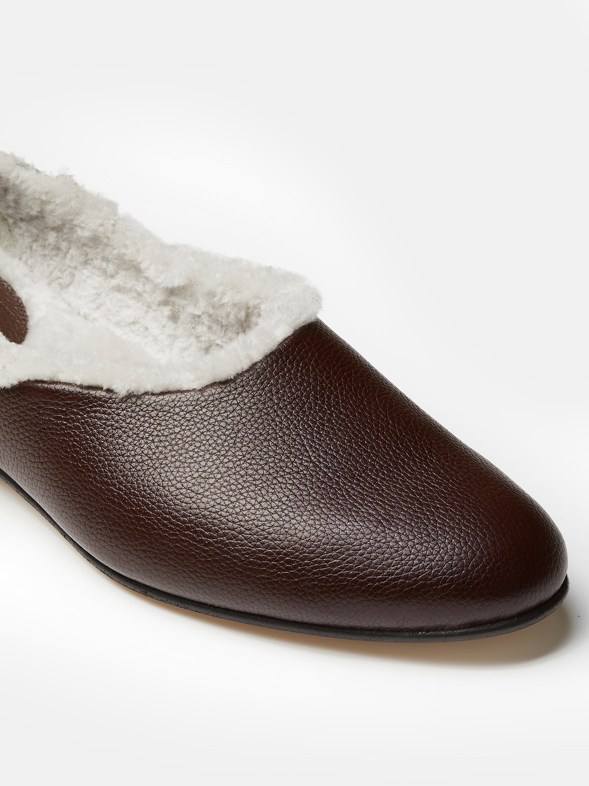 The Castro Loafer in Brown Leather with Shearling, view 6