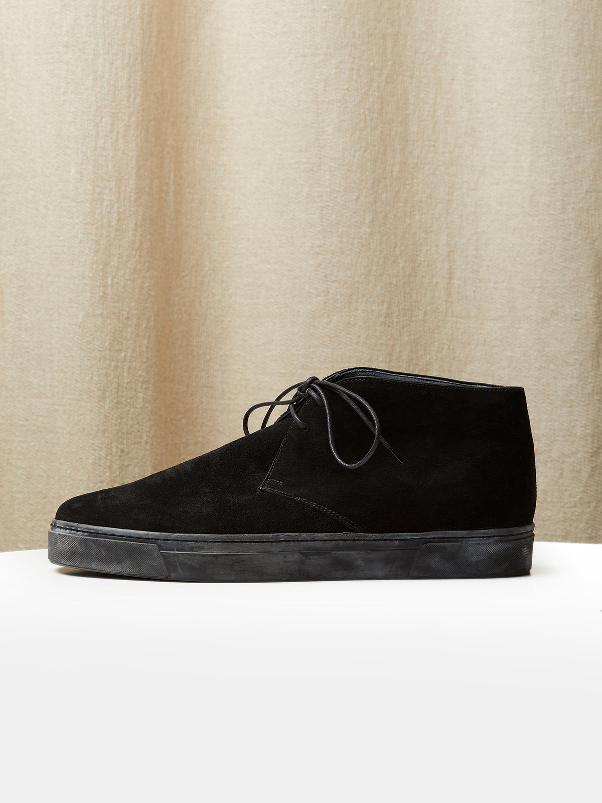 The Diego Boot in Black Suede, view 2